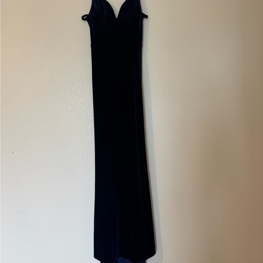 Elegant Navy Evening Gown